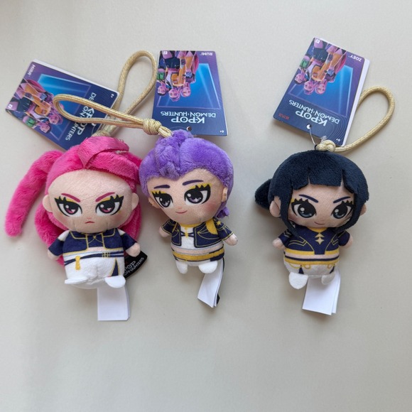Jakks Pacific Other - Netflix K-Pop Demon Hunters Plush Keychain Set Mira Rumi Zoey Jakks Pacific NWT